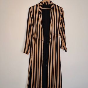 Striped duster coat